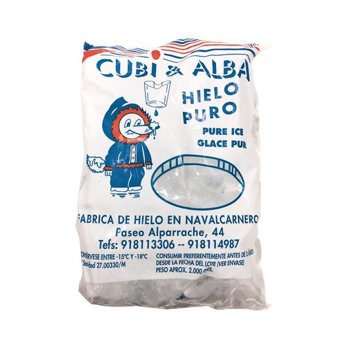CUBI&ALBA Bolsa de cubitos de hielo 2 kg.