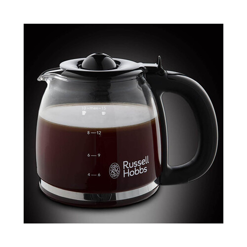 Cafetera de goteo RUSSELL HOBBS Colours Plus+ Classic Cream 24033-56, capacidad 1,25l, programable, pantalla LCD, mantiene caliente.