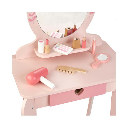 Juego de tocador y taburete de madera para niños, ONE TWO FUN ALCAMPO.