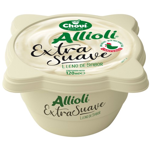 CHOVI Allioli extrasuave, mortero 120 ml.