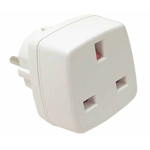 Adaptador para visitantes ingleses, EUROBRIC 2000.