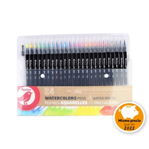 Imagen de 24 Rotuladores Acuarela Punta Pincel B.A ALCAMPO