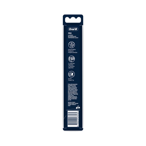 ORAL-B Pro 3d white clinical Cepillo de dientes filamentos medios, blanqueante y eliminador de manchas.