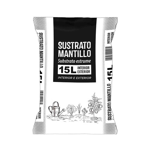 Sustrato mantillo orgánico interior y exterior, 15 litros, JARDÍN.