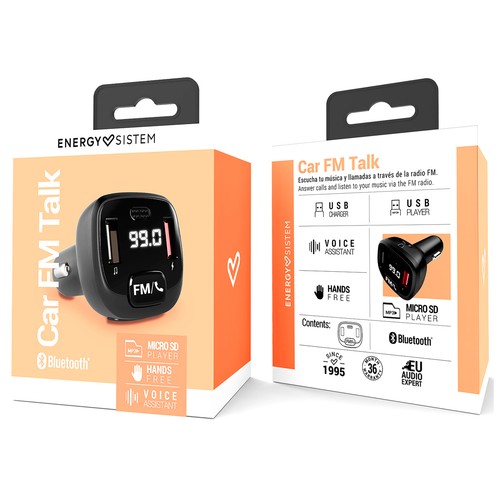 Transmisor ENERGY SISTEM Car FM Talk BLUETOOTH, USB, táctil.