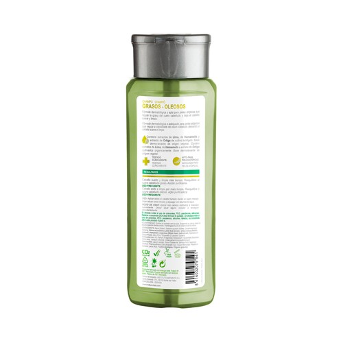 NATUR VITAL Sensitive Champú con extracto de lima ecológica, para cabellos grasos 300 ml.