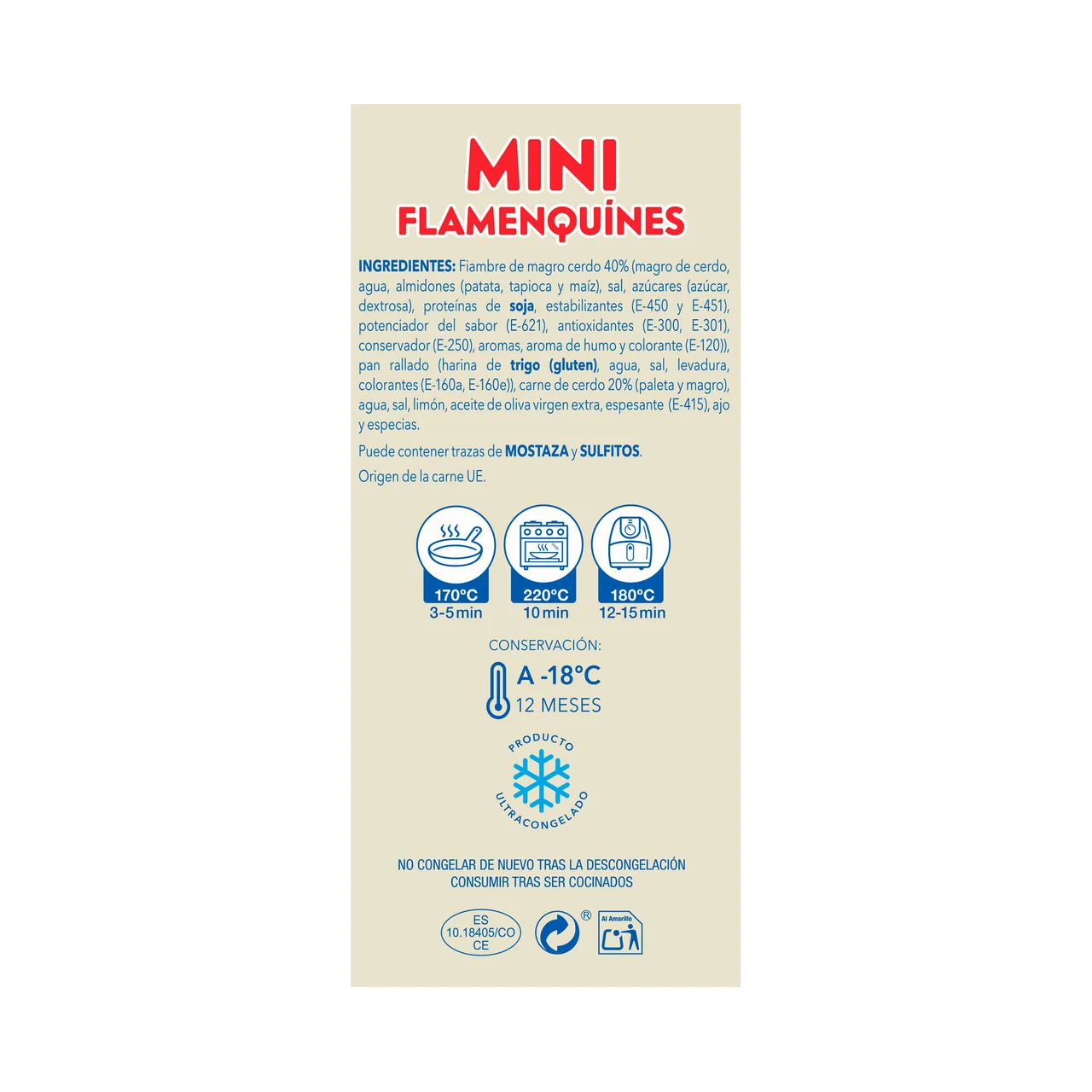 Mini flamenquines de York 400 g.