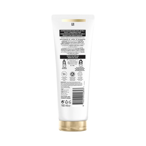 PANTENE Pro-v suave & liso Acondicionador con Provitamina B5, para cabellos apagados o encrespados 160 ml.
