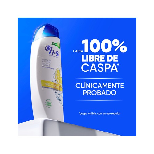 H&S Citrus fresh Champú anticaspa de uso diario, para pelo graso 625 ml.