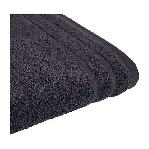 Toalla de ducha 100% algodón color negro, densidad de 500g/m², ACTUEL.