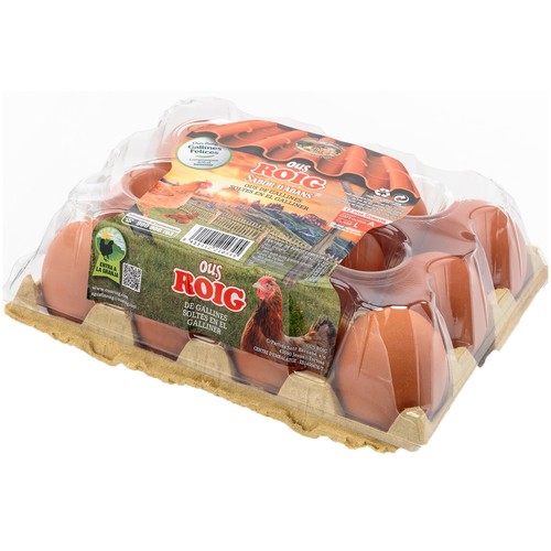 ROIG Huevos frescos de gallinas sueltas en el gallinero clase L 12 uds.