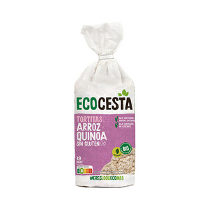 Imagen de ECOCESTA Tortitas de arroz y quinoa de cultivo ecológico, sin gluten 120 g.