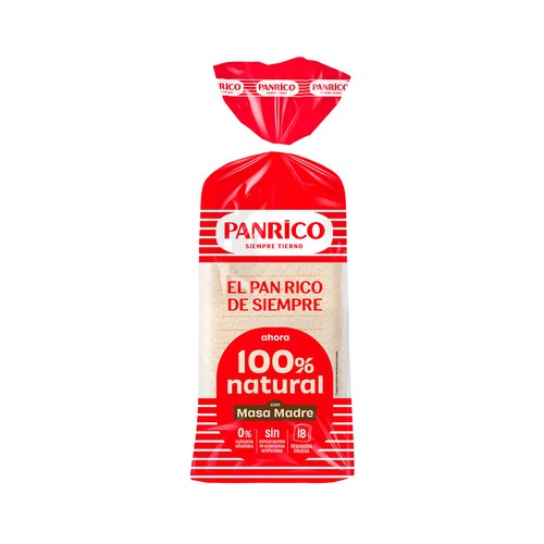 PANRICO Pan de molde sin corteza 450 g.