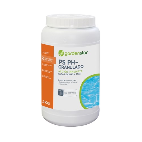 PS -PH granulado 2kg para piscinas y spas. GARDEN STAR