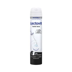 LACTOVIT Invisible Desodorante en spray para mujer, protección hasta 72 horas 200 ml.