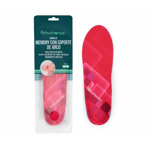 Plantillas memory con soporte de arco, ideal fascitis plantar ACHUCHONAS, talla 37/38.