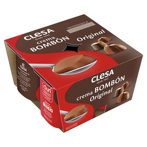CLESA Crema original con sabor a bombón, elaborada con leche gallega 100% CLESA 4 x 125 g.