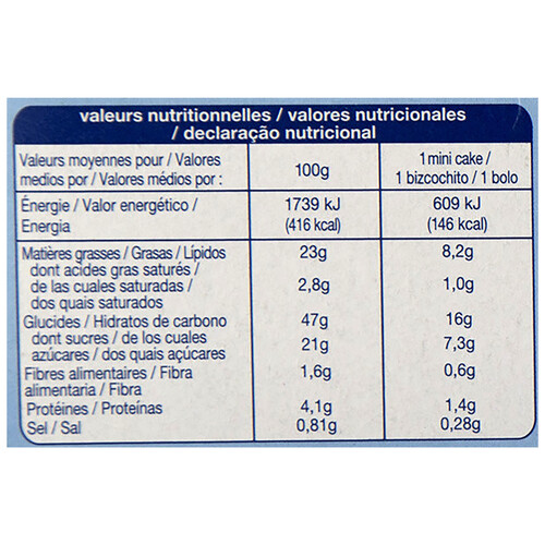 PRODUCTO ALCAMPO Bizcochito relleno de crema de cacao sin gluten PRODUCTO ALCAMPO, 210 g.