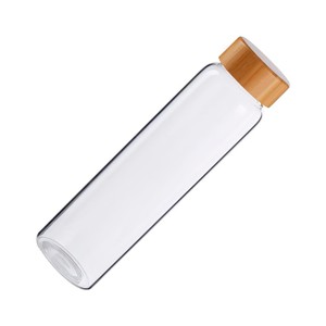Imagen de Botella de vidrio borosilicato de 1l, con tapon bambu,  DAY