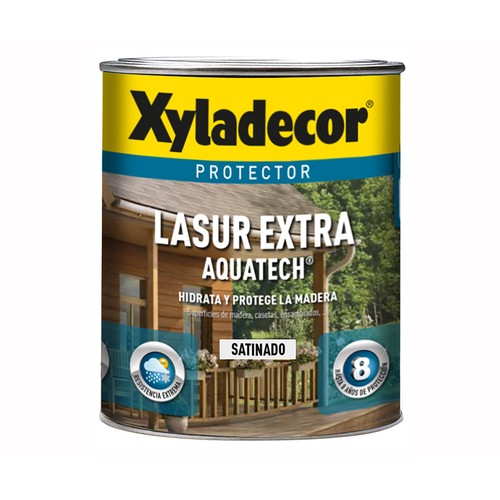 Protector satinado para madera, interior - exterior, XYLADECOR Lasur Max Aquatech, 750ml,