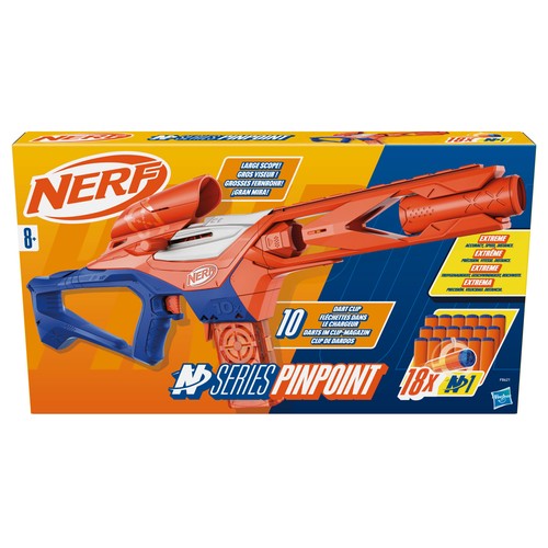 Lanzador Nerf N series Pinpoit con 18 dardos, +8 años, NERF.