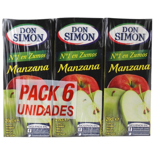 Brick zumo de manzana DON SIMON 6 uds x 20 cl.