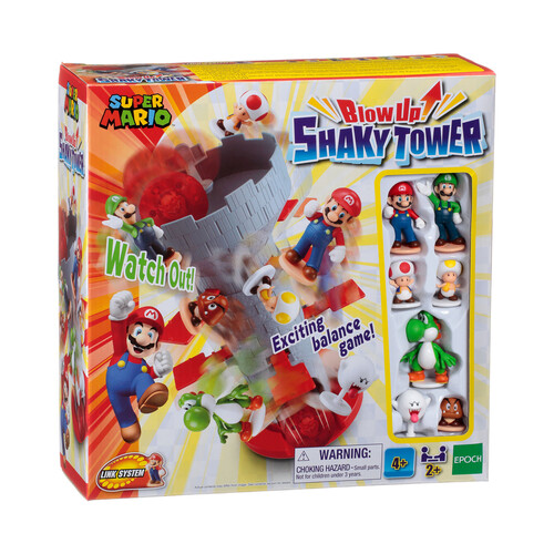 Juego de mesa de habilidad Blow Up! Shaky Tower, desde 2 jugadores, SUPER MARIO.