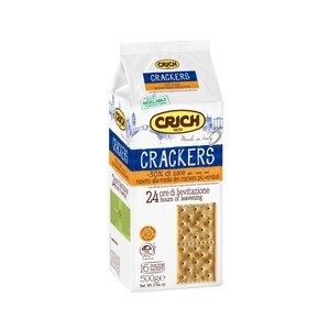 Crackers con un 30 % menos de sal 500 g.