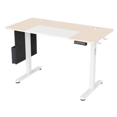 Mesa motorizada gaming QILIVE Q.3534, ajustable 72 a 118cm, 72x120x60 cm, metal blanco.