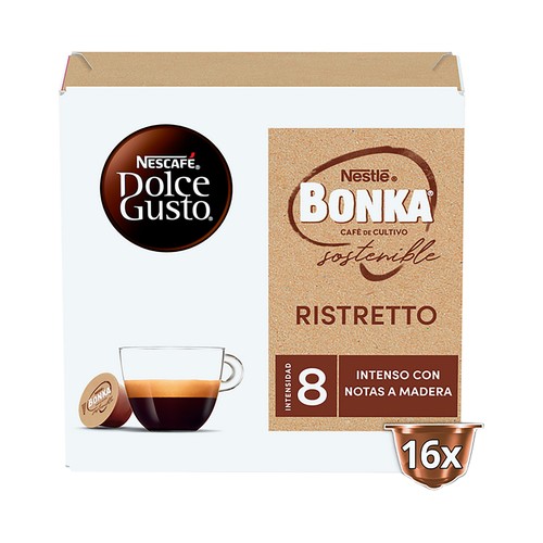 Café espresso Arábica y robusta en cápsulas NESCAFÉ Dolce Gusto 16 uds..