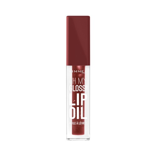RIMMEL Oh my gloss! tono 008 Deep cherry Brillo de labios nutritivo con vitamina E.
