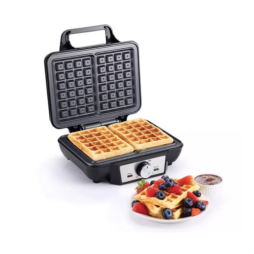 Gofrera QILIVE Q.5459, 1000W, 2 gofres, placas antiadherentes, termostato regulable.