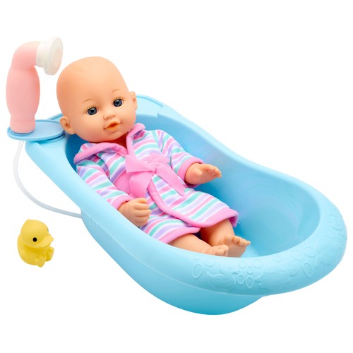 Muñeco 30cm con Bañera y accesorios, 4 piezas +2 Años ONE, TWO FUN