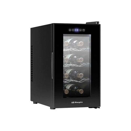Vinoteca ORBEGOZO VT 840, color negro, 8 botellas, eficiencia energética: E, H: 47,5cm, A: 26,5cm, F: 51,6cm.