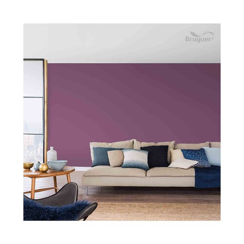 Pintura para paredes monocapa BRUGUER Colores del mundo Japón Violeta Natural, 4L.