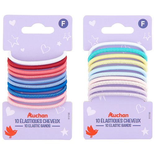 PRODUCTO ALCAMPO Gomas elásticas infantiles de divertidos colores 10 uds.