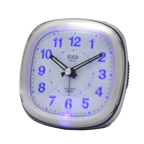 Despertador analógico ELCO EA-35 con luz y alarma.
