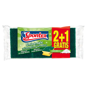Imagen de Estropajos de fibra con esponja SPONTEX UNIVERSALE 3 uds.