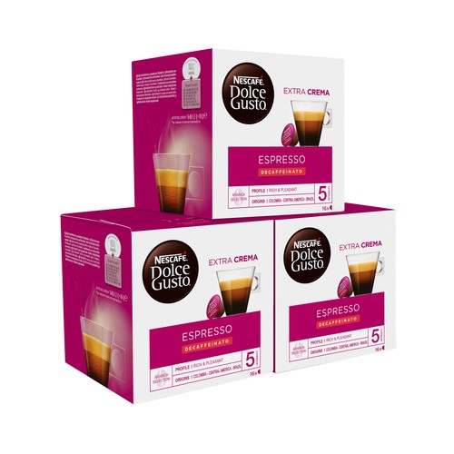 DOLCE GUSTO Café en cápsulas descafeinado suave I5, 16 uds 