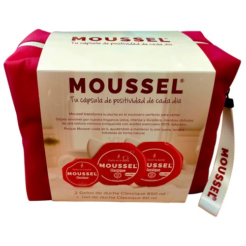 MOUSSEL Classique Neceser con 2 geles de ducha de 650 ml + gel de ducha de 60 ml.