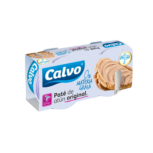CALVO Paté de atún con 0% de materia grasa CALVO lata de 75 g. pack de 2 ud.