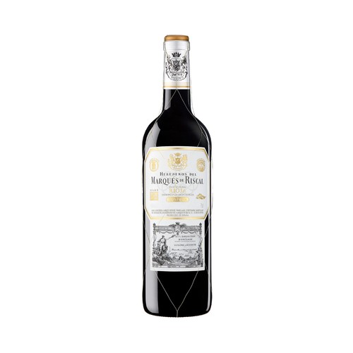 Vino tinto reserva con denominación de origen calificada Rioja MARQUÉS DE RISCAL botella de 75 cl.