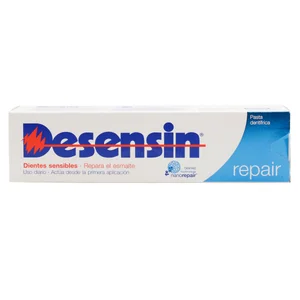 DESENSIN Pasta de dientes con flúor de uso diario para la reparación del esmalte en dientes sensibles DENSESIN 125 ml.