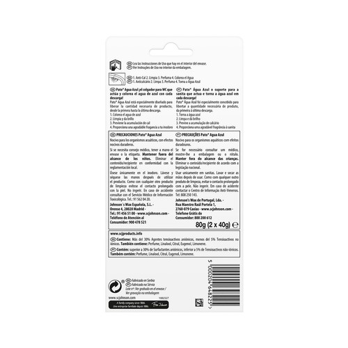 PATO Pastillas WC colgador, Marine Agua Azul PATO 2 uds. x 40 g.