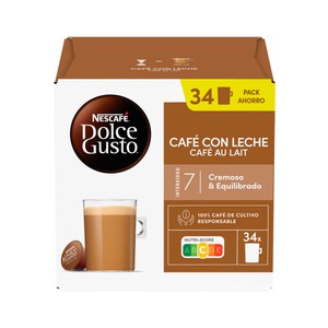 Dolce Gusto Café en Cápsulas con Leche I7, 34 Uds.