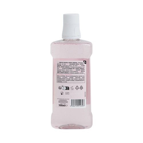 PRODUCTO ALCAMPO Expert gingival Enjuague bucal con flúor de uso diario, que ayuda a cuidar nuestras encías 500 ml.