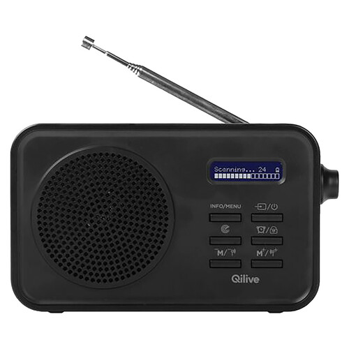Radio portátil por batería QILIVE Q1117 FM/AM, 12 horas de autonomía.