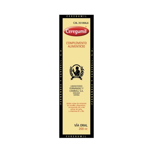 CEREGUMIL Complemento alimenticio a base de extractos de cereales y leguminosas CEREGUMIL 200 ml.