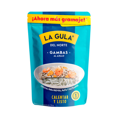 LA GULA DEL NORTE Sucedáneo de angulas con gambas al ajillo LA GULA del NORTE AL MINUTO 135 g.