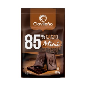 Imagen de CLAVILEÑO Chocolatina choco negro 85 % 175 g.